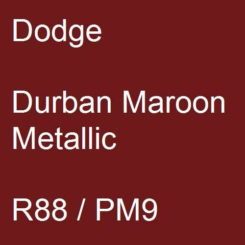 Dodge, Durban Maroon Metallic, R88 / PM9.